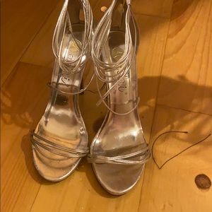 Gold sandal heels size 7.5